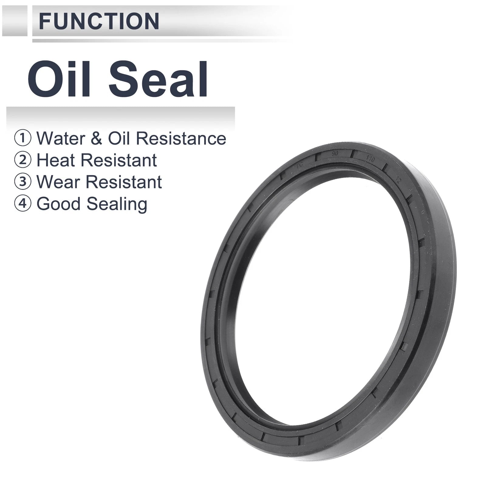 Set of 5 Oil Seal Rotary Shaft Seal Nitrile Rubber 90x110x12mm