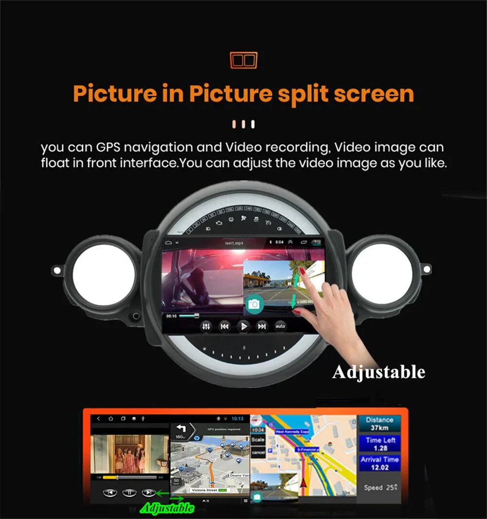 9'' Carplay Android Stereo GPS for BMW Mini Cooper R56 R60 (2007-2013)