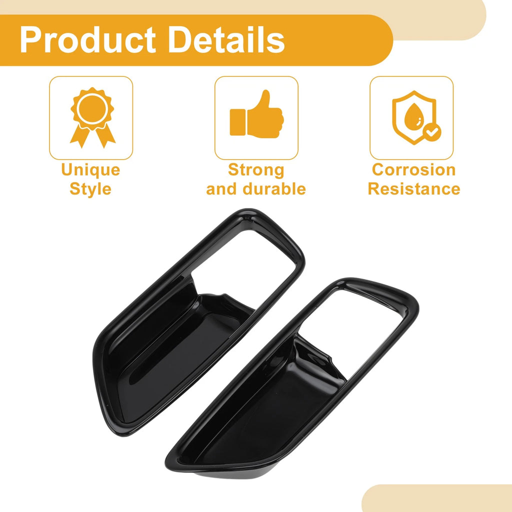 Interior Door Handle Bowl Cover Trim for Toyota Corolla (2019–2025) Gloss Black
