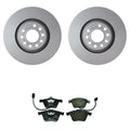 Front 320mm Rotors & Low-Met Disc Brake Pad Kit for Audi A4 (2000–2008)