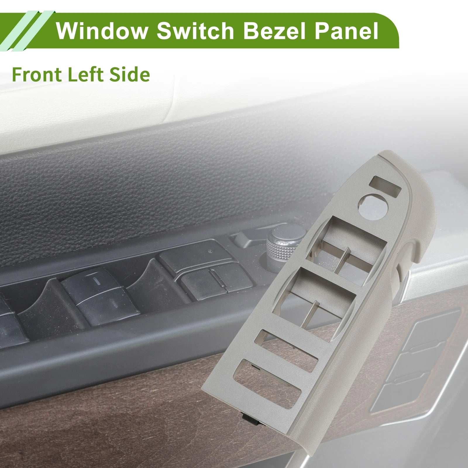 Front Left Window Switch Bezel Cover for Chevy Silverado (No. 20945129)
