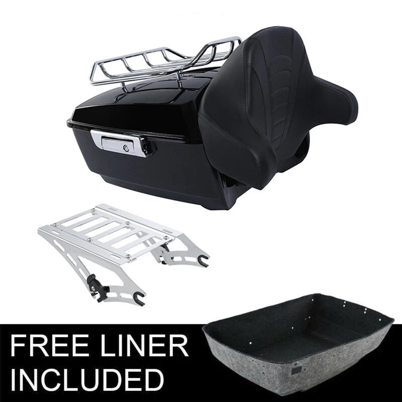 King Trunk Backrest Rack Mount for Harley CVO Road Street Glide (2014–2026)