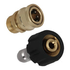 2Pcs M22-14mm to 3/8" Quick Connect Pressure Washer Coupler 5000PSI