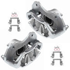 Pair Front Brake Calipers with Brackets for Mitsubishi Outlander Lancer (2003-2023)