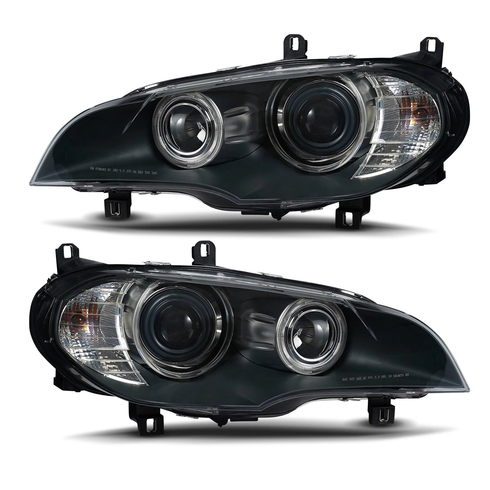 Pair HID/Xenon Headlights for BMW X5 (2007–2011) with Adaptive Lamp
