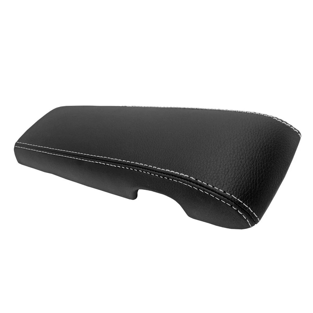 Console Armrest Cover for Dodge Dakota (2008–2011) PVC Leather White Stitch