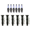 Set of 6 Denso Iridium Spark Plugs & NGK Ignition Coil Boots for Benz W220 S350 (2000–2006)