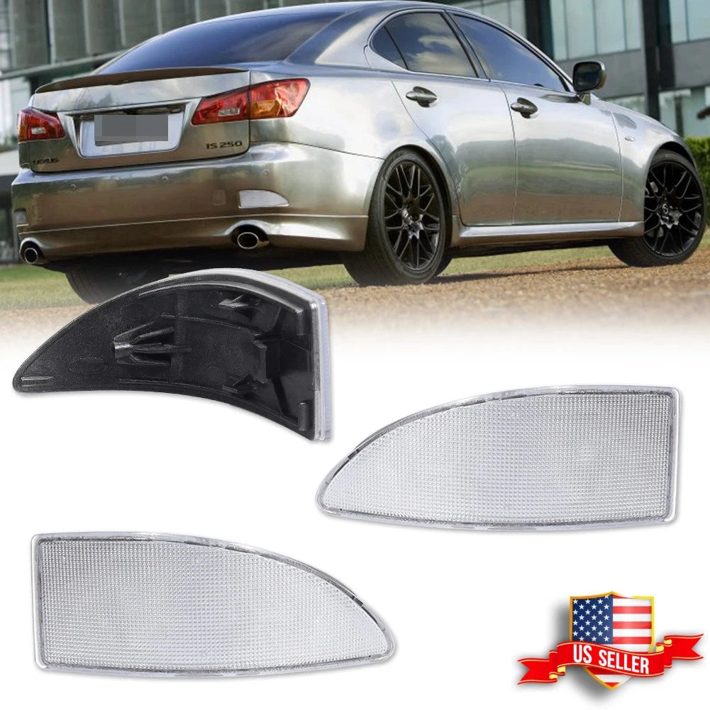 Clear Rear Bumper Reflector Lenses for Lexus IS IS250 IS350 (2006–2013)