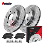 Front Disc Brake Rotors & Ceramic Pads for Dodge Ram 1500, Durango