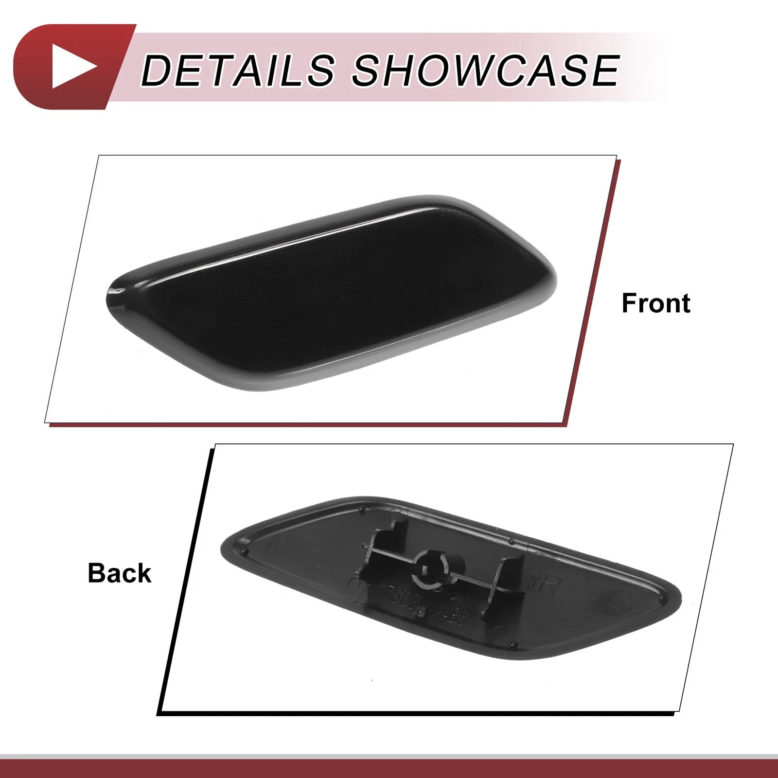 Front Right Washer Nozzle Cover Cap for Honda CR-V (2007–2011) Black