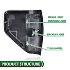 Rear Tail Lights Assembly for Ford F-150 (2009–2014)