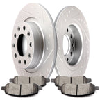Rear Brake Rotors and Ceramic Pads Kit for Dodge Dart (2013–2016)