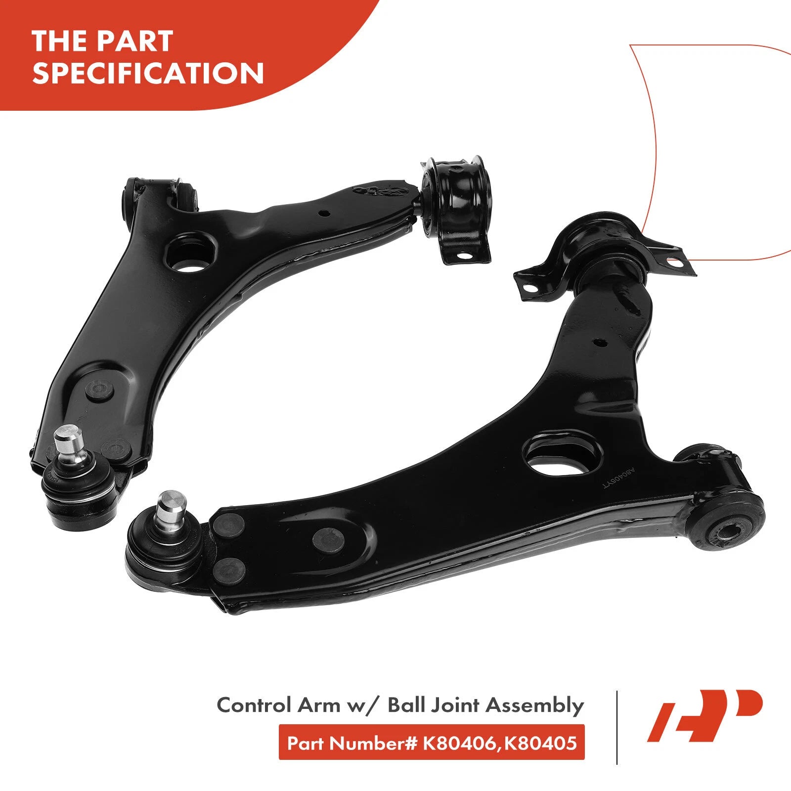 Set of 4 Front Control Arms with Ball Joints for Ford Focus (2000-2004)