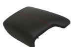 Leather Synthetic Console Armrest Cover for Honda Accord (2013–2017) Black Red Stitch