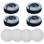 Set of 4 Tyre Bags for Black 420D and 600D with Handheld Dust Cover