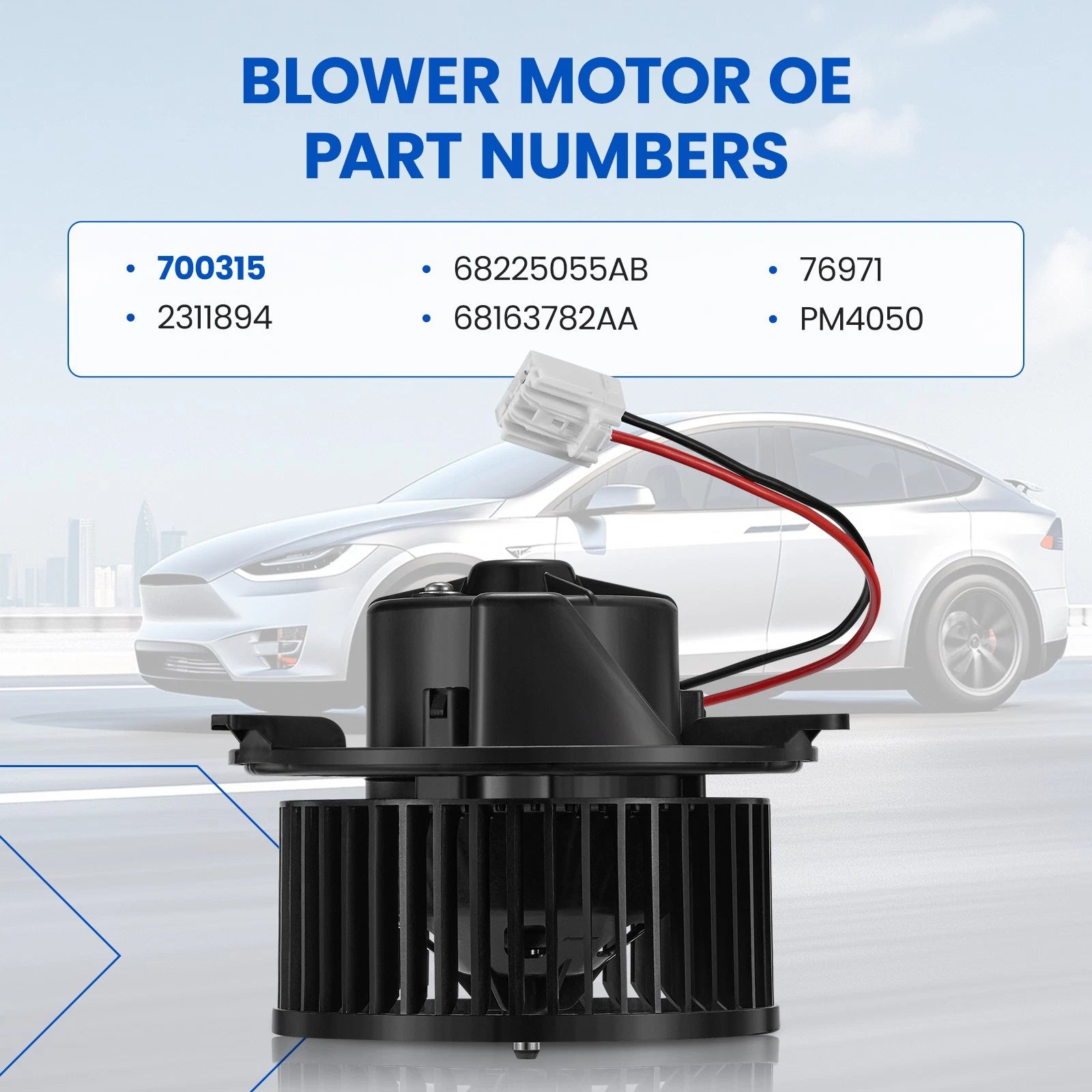 HVAC Blower Motor with Fan Cage for Dodge Dart Sedan (2013–2016) 1.4L 2.0L 2.4L
