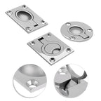 Stainless Steel Boat Hatch Latch with Lifting Ring Pull Handle