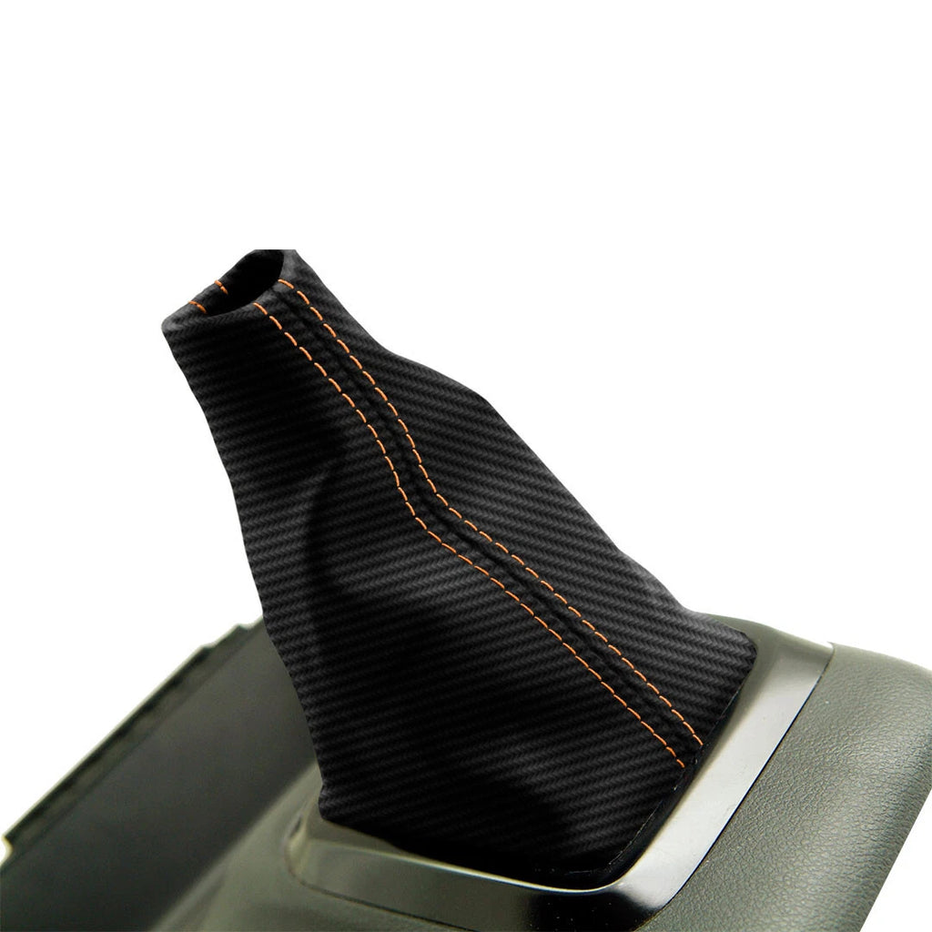 Manual Shift Boot for Honda Civic SI (2012–2015) Carbon Fiber Orange Stitch