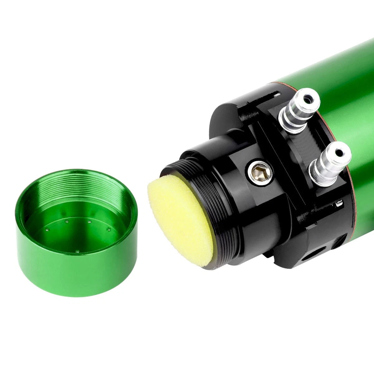 Aluminum Engine Oil Catch Reservoir Breather Tank with PSI Gauge for