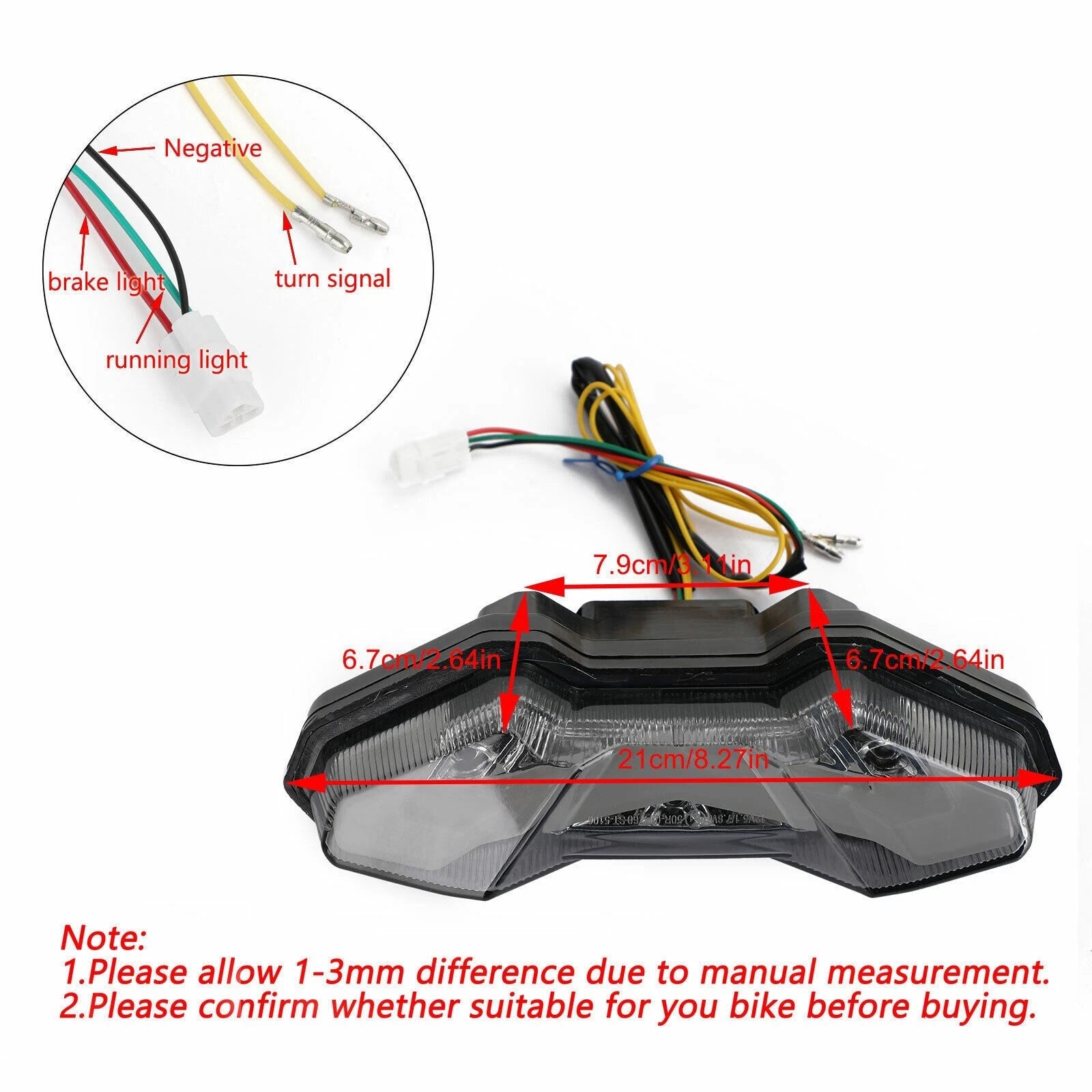 Integrated Blinker Taillight for Yamaha FJ09 MT-09 Tracer (2015–2018)