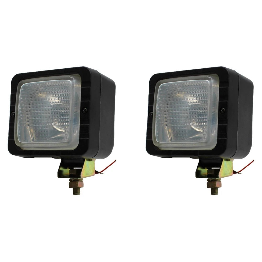2 Pack Halogen Flood Lamps for Skid Steer (4" x 4.5", 55W)