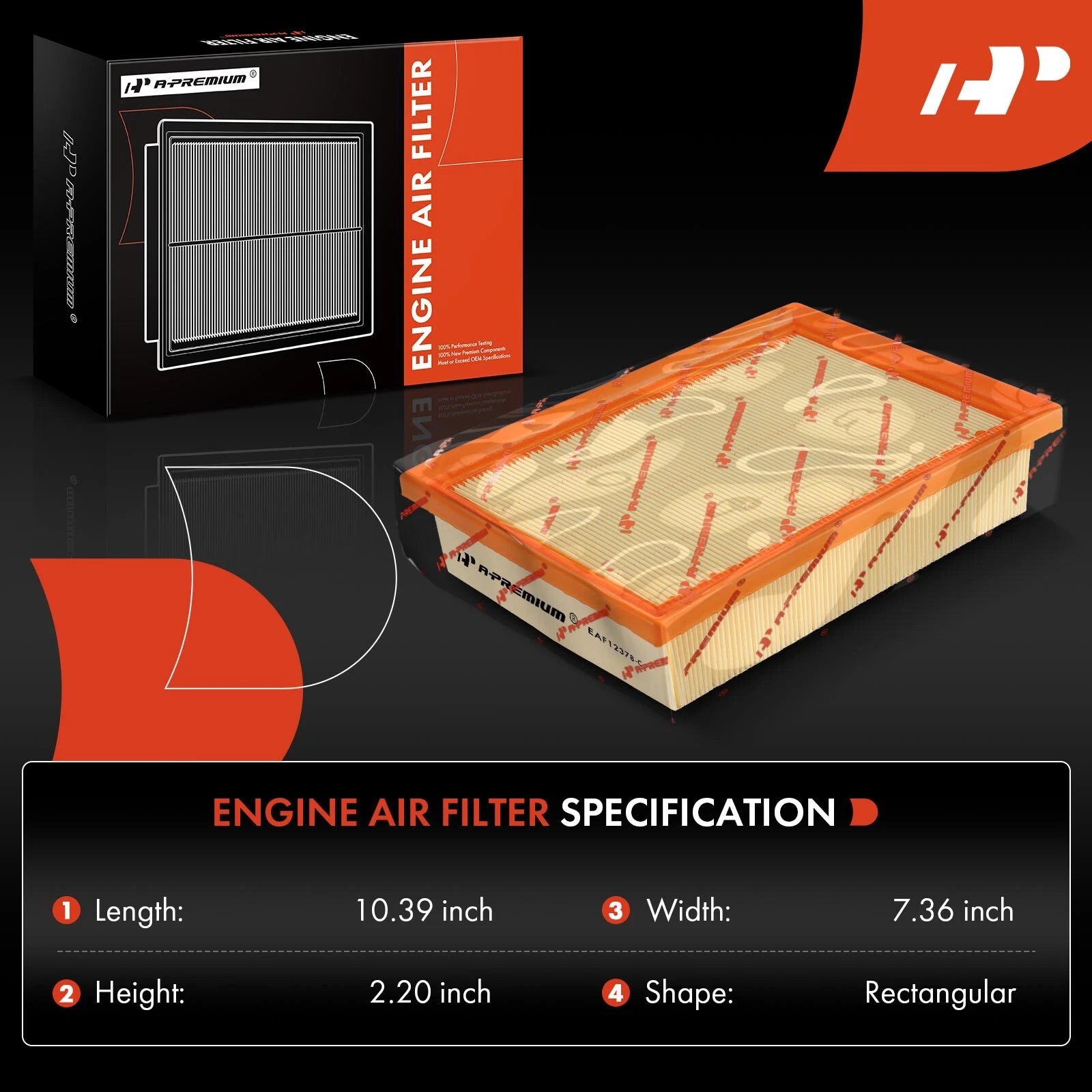 Engine Air Filter for Toyota Highlander (2017â2019) Lexus RX450h (2016â2022)