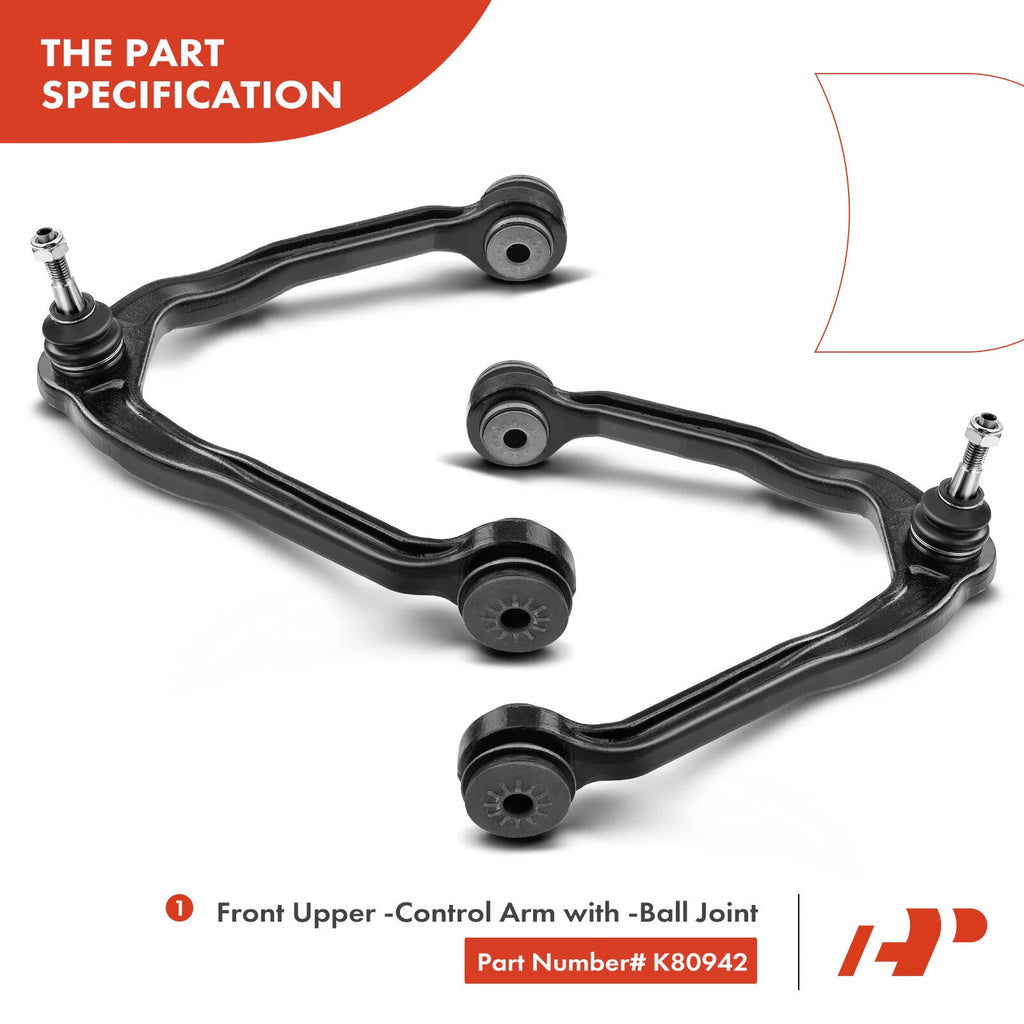 Set of 2 Front Control Arms with Ball Joints for Chevy Silverado 1500 (1999–2006)