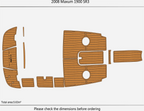 EVA Foam Pads for Maxum 1900 SR3 (2008) Cockpit Swim Platform Teak Deck Mat