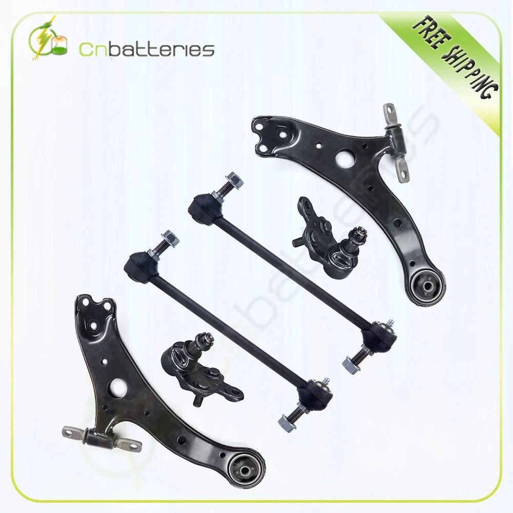 Set of 6 Front Control Arms Ball Joints Sway Bars for Toyota Camry (2002–2005)