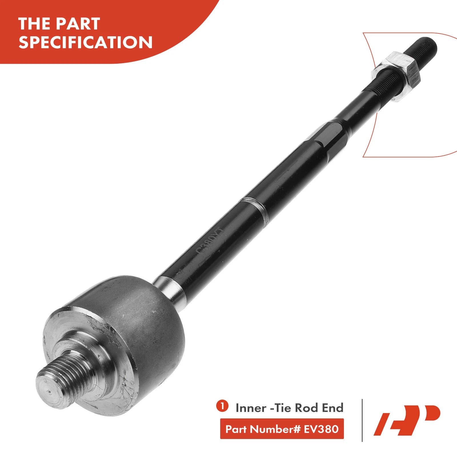 Set of 4 Front Tie Rod End Ball Joints for Nissan Sentra (1995–1999) 200SX (1995–1998)