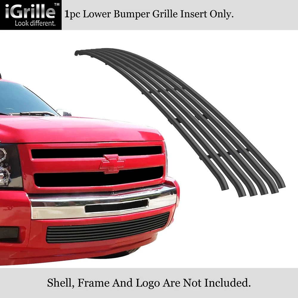 Stainless Steel Black Tubular Grille for Chevy Silverado 1500 (2007–2013)