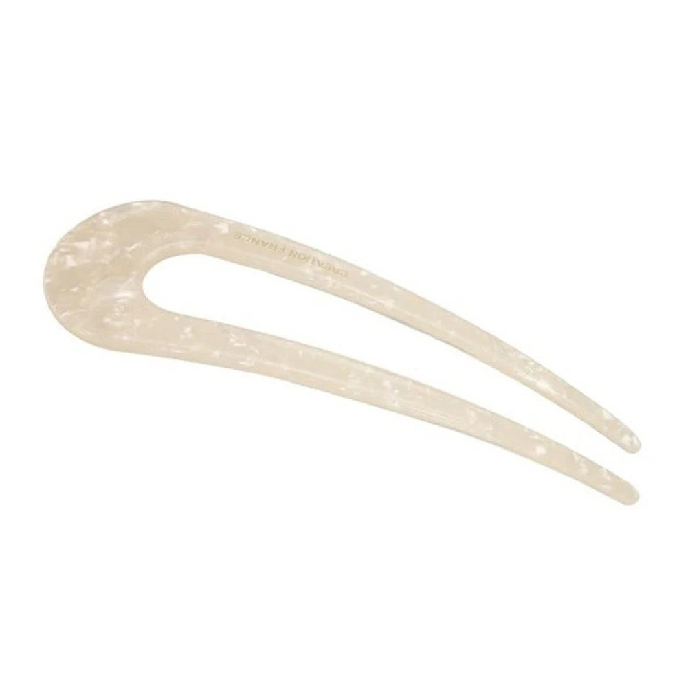 U Shaped Acrylic Hair Fork for Women (Korean Floral Retro)