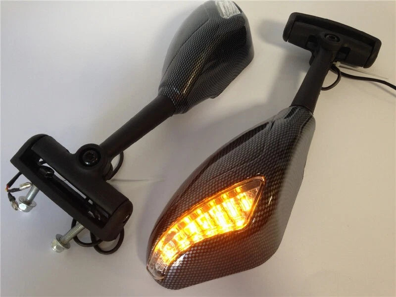 Yellow LED Mirror Lights for Suzuki GSXR 600 750 1000 Hayabusa SV650S TL1000R