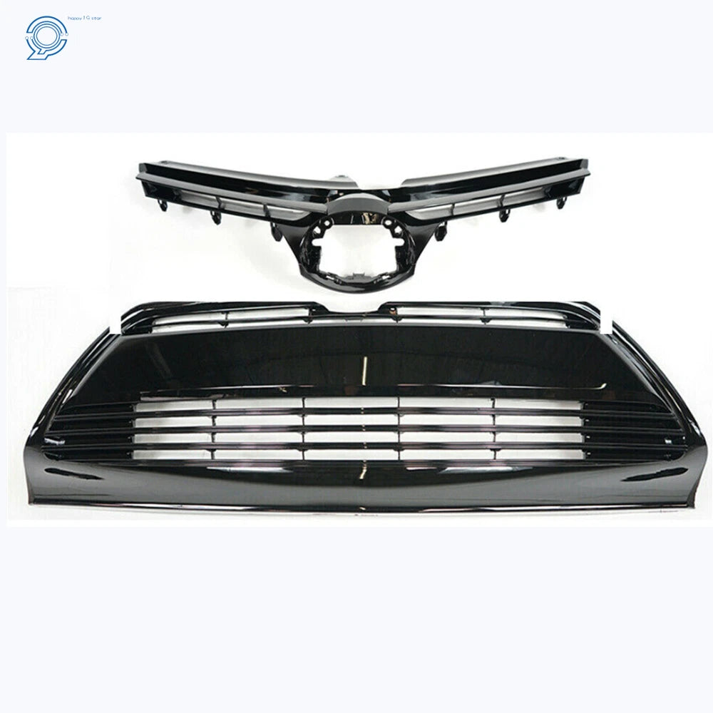 Set of 2 Front Upper Lower Bumper Grille for Toyota Corolla (2017–2019)
