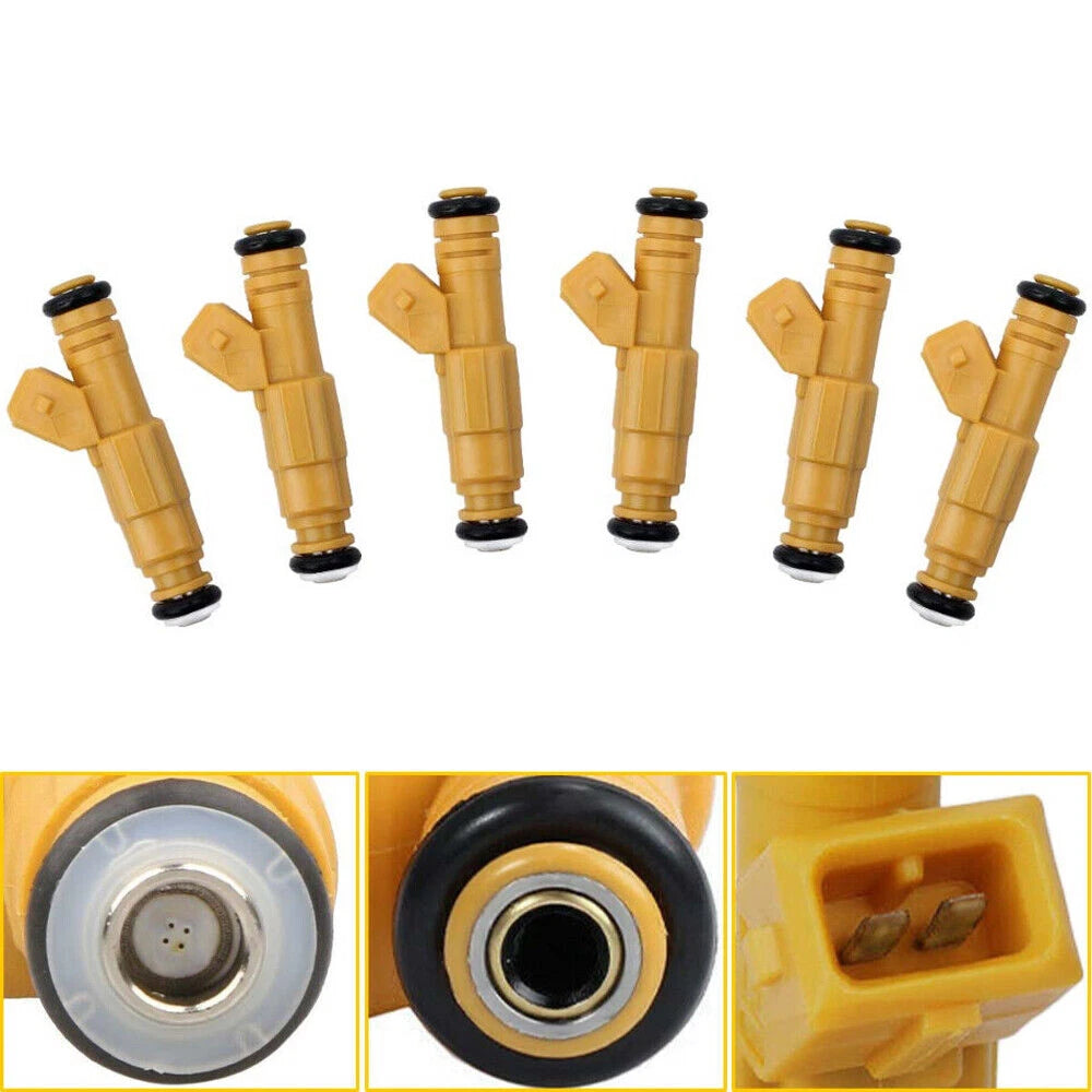 Set of 6 Fuel Injectors for Jeep 4.0L (1987–1998) 0280155710 0280155700 EV1 4 Hole