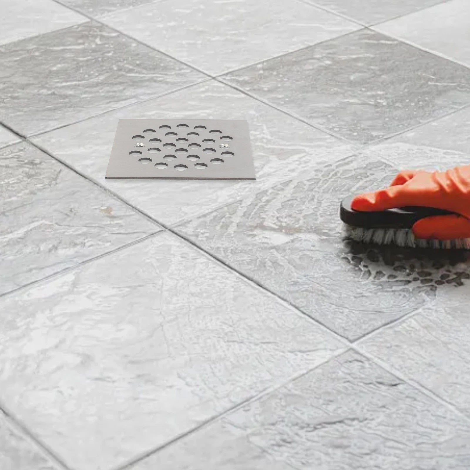 Square Floor Drain Cover for 414 Inch (304 Stainless Steel)