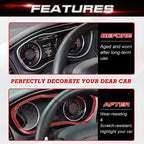 Red Carbon Fiber Style Dashboard Instrument Cover for Dodge Challenger (2015-2023)