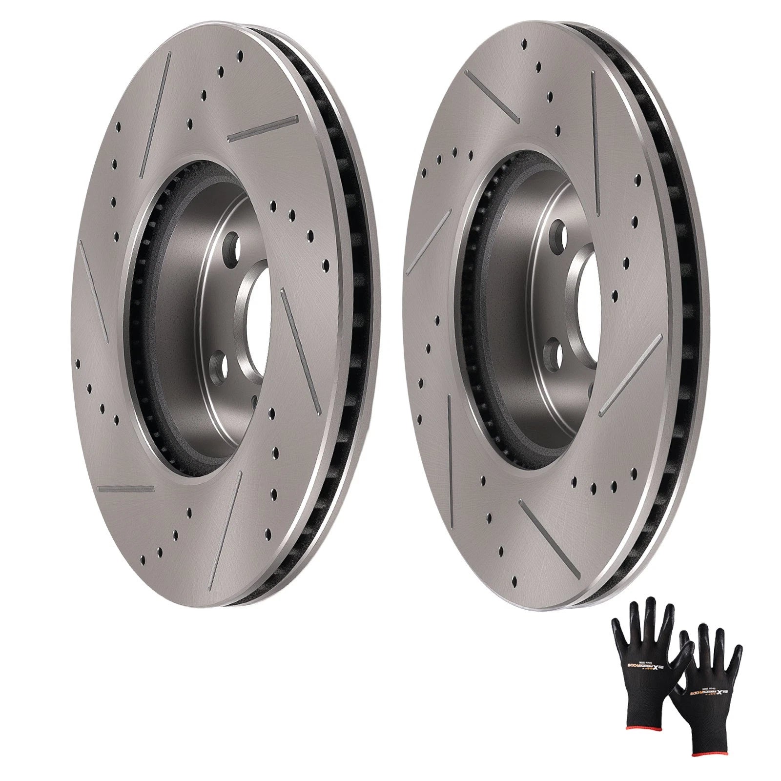 Front Vented Brake Rotors Set for Pontiac Vibe (2009–2010) Toyota Matrix (2009–2013)