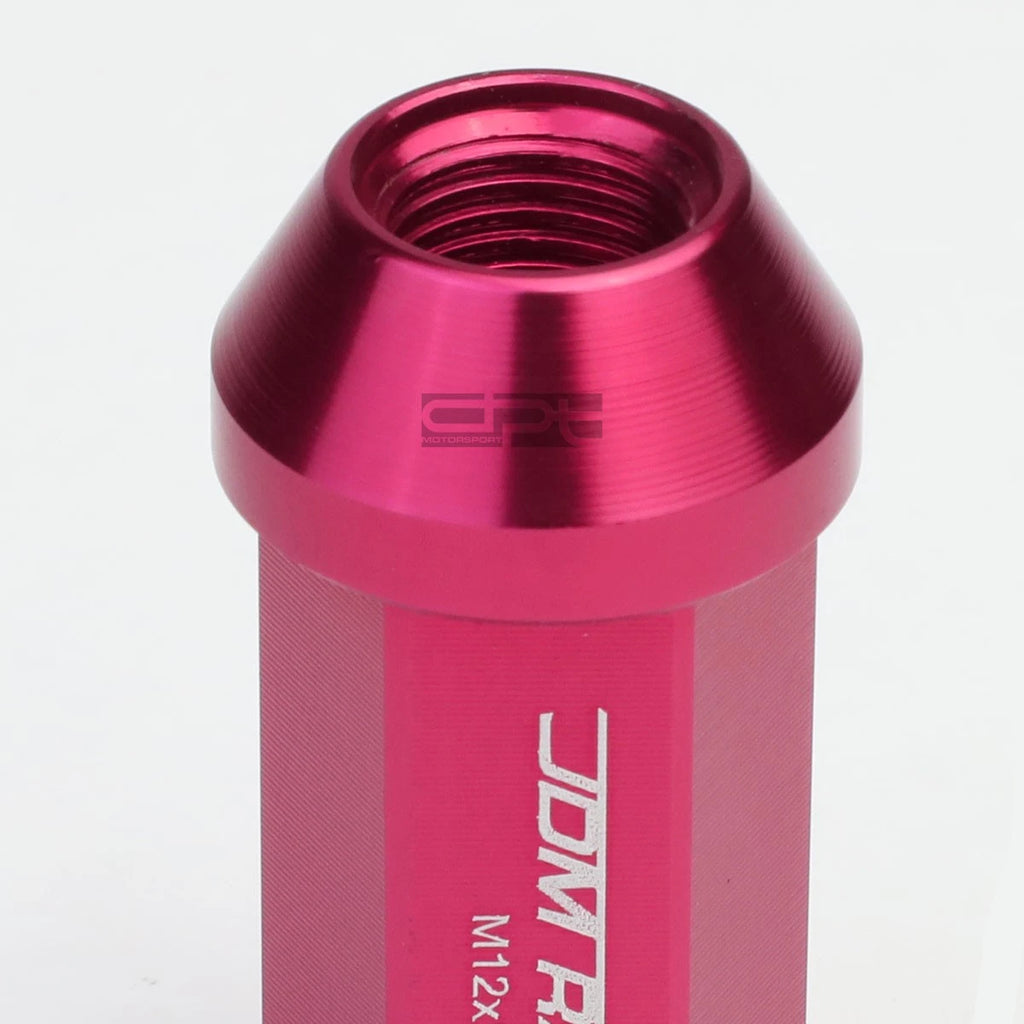 20 PCS Closed End M12x1.25 Pink Aluminum Lug Nuts for JDM Vehicles