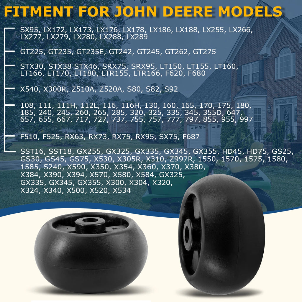 Set of 4 Deck Wheel Kit for John Deere