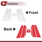 Door Pillar Window Trim for Nissan Sentra (2013–2019) Silver Tone