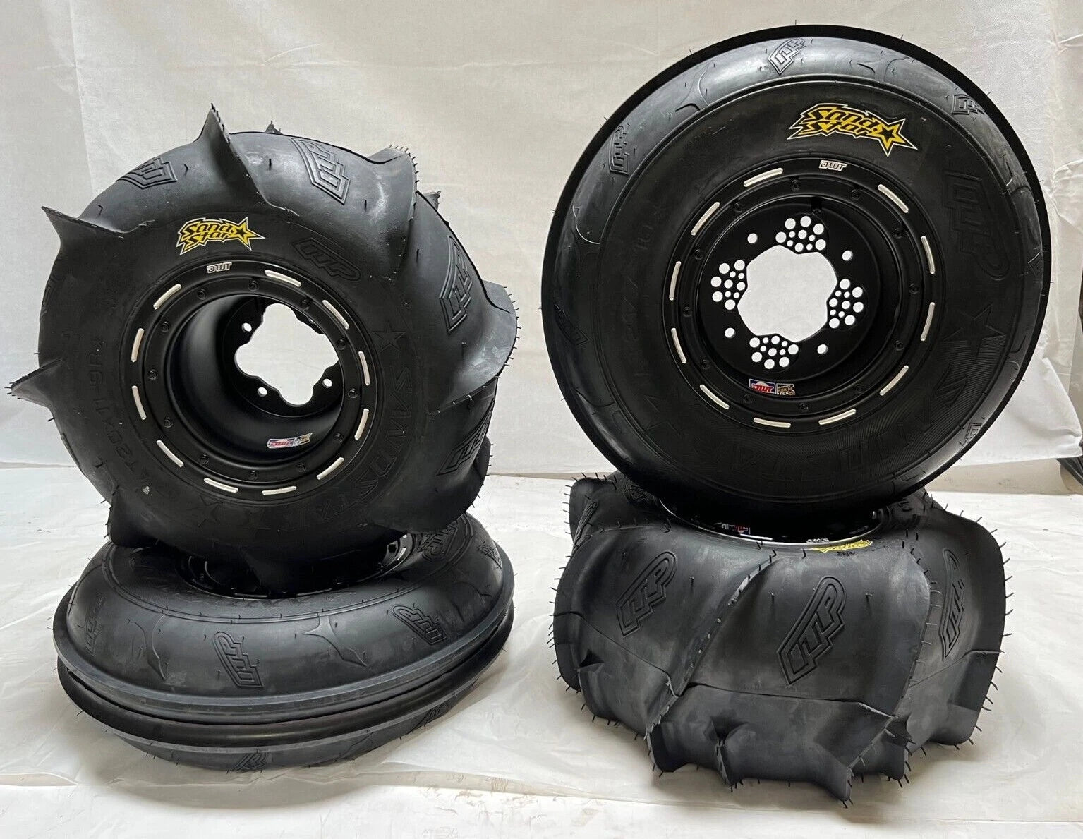 DWT G3 Beadlock Wheels & ITP Sand Star Paddle Tires Kit for TRX 450R 250R