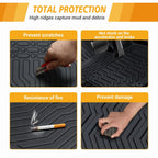 Set of 4 Floor Mats for Ford Explorer (2020–2025) TPE Rubber All Weather