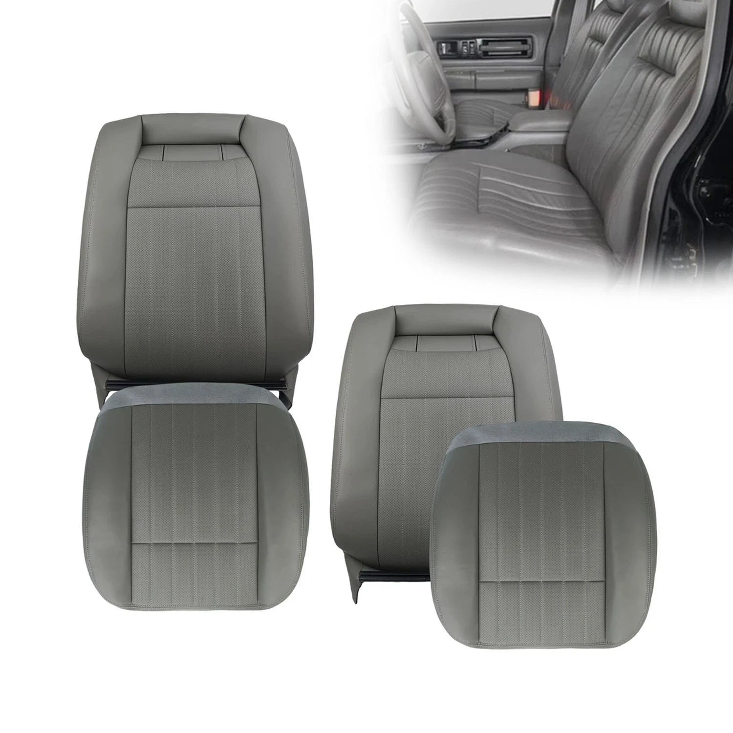 Leather Seat Covers for Chevy Impala SS (1994–1996) - Gray
