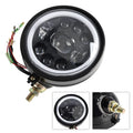 5.75" Headlight Lamp 9-Bulbs #83 Black for Motorcycle (Universal)