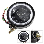 5.75" Headlight Lamp 9-Bulbs #83 Black for Motorcycle (Universal)