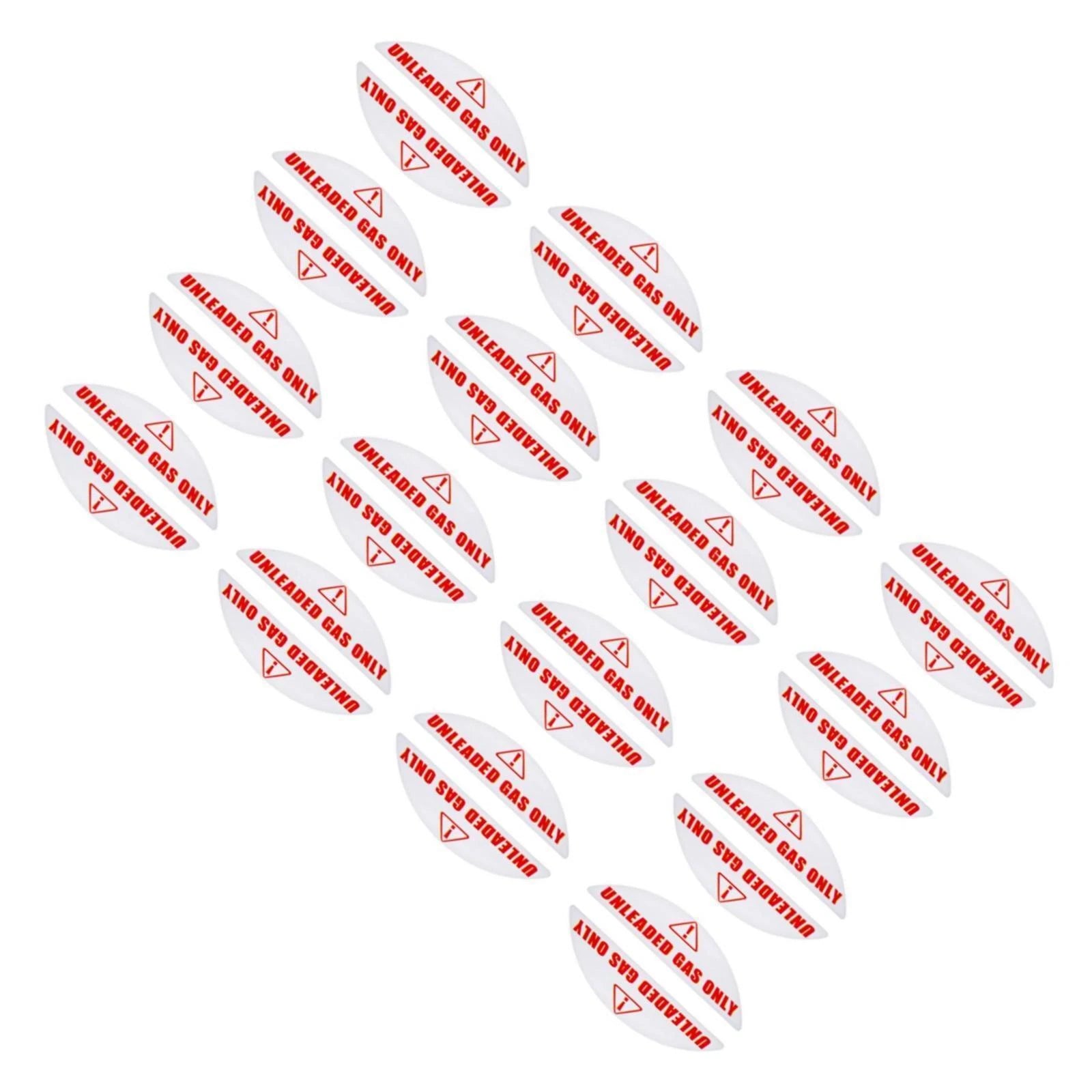 Set of 16 Unleaded Gas Only Stickers 0.82'' X 2.17''