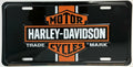 License Plate Tag for Harley Davidson (Vintage Orange Logo)