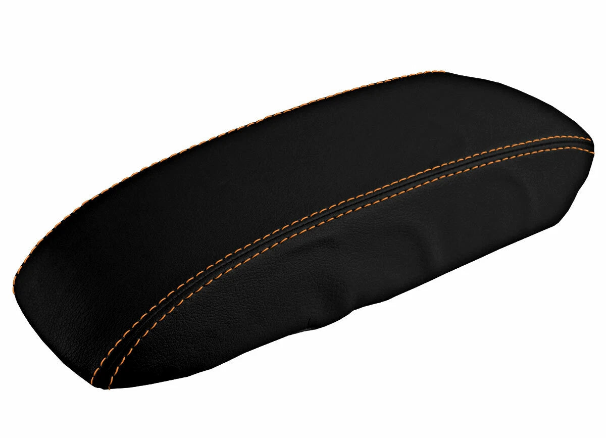 Console Lid Pull Over Cover Leather for Honda Accord (1998–2002) Orange Stitch