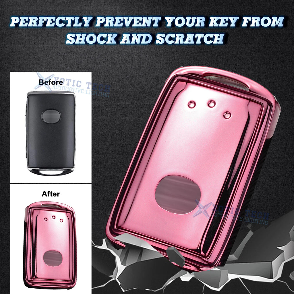 Pink Soft TPU Remote Key Fob Cover Case for Mazda 3 (2019-2025)